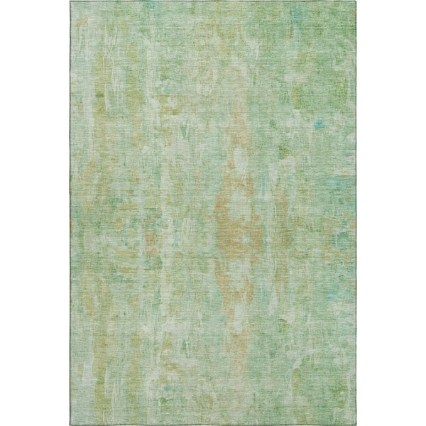 Mayfield Premium Machine Washable Abstract AMF2310 Basil 10 ft. x 14 ft. Area Rug