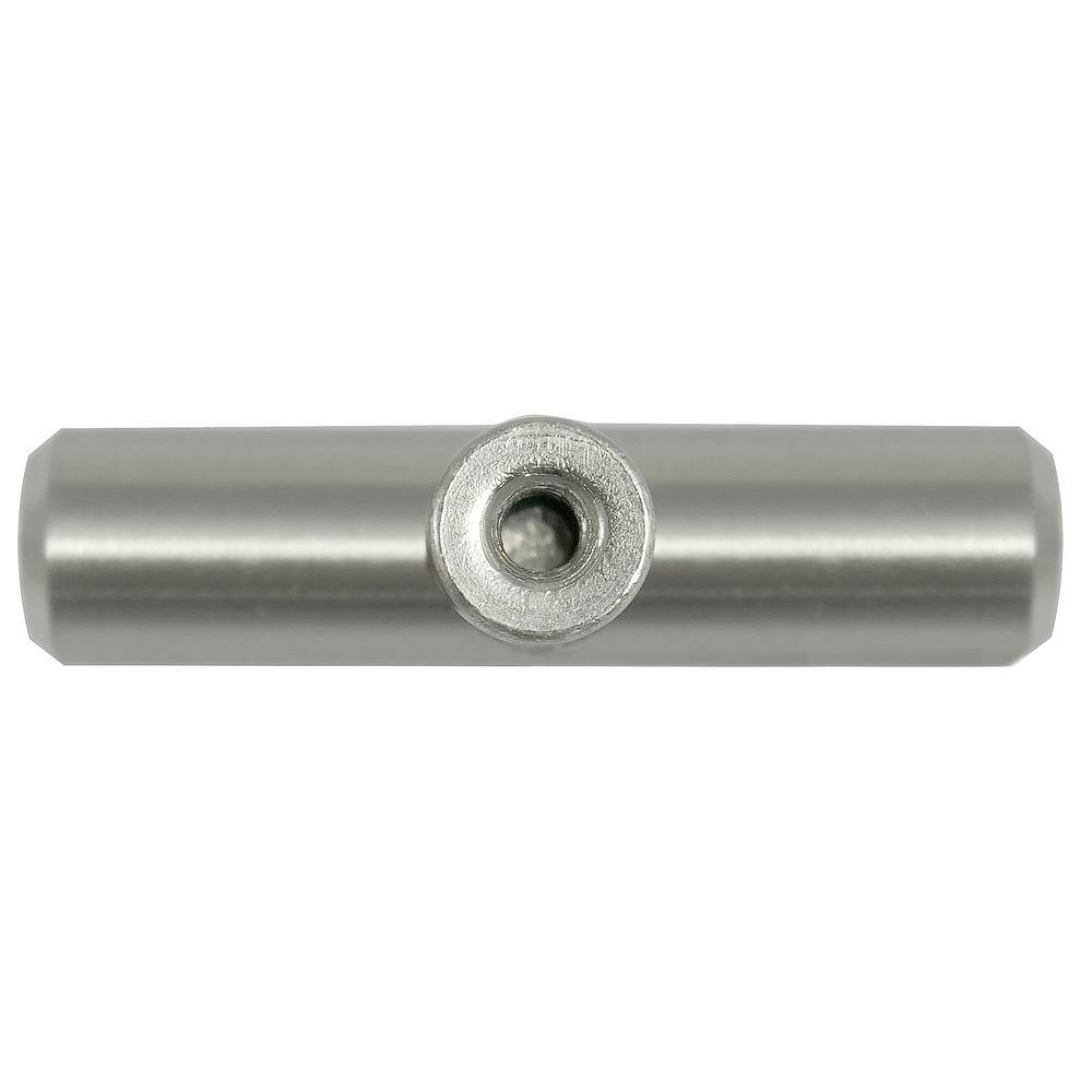 Brushed Satin Nickel T-Shaped Cabinet Knob with Mounting Hardware