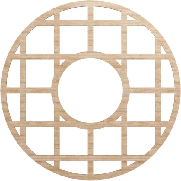 Ekena Millwork 32 in. x 11.625 in. x 0.375 in. Wood Medallion Moulding