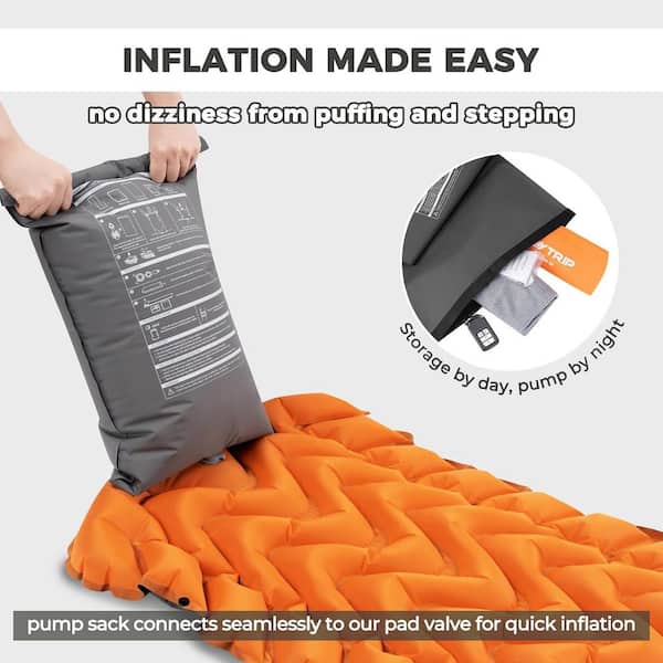 Single Ultralight Sleeping Pad with Detachable Pillowcase, Fast