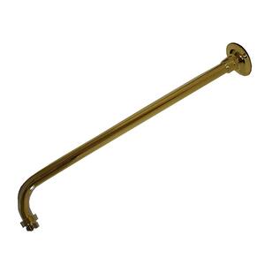 18 in. 90-Degree Shower Arm and Flange in Polished Brass