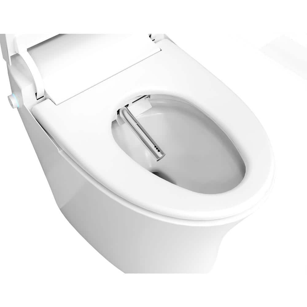 White Elongated Free Standing Smart Toilet with Bidet