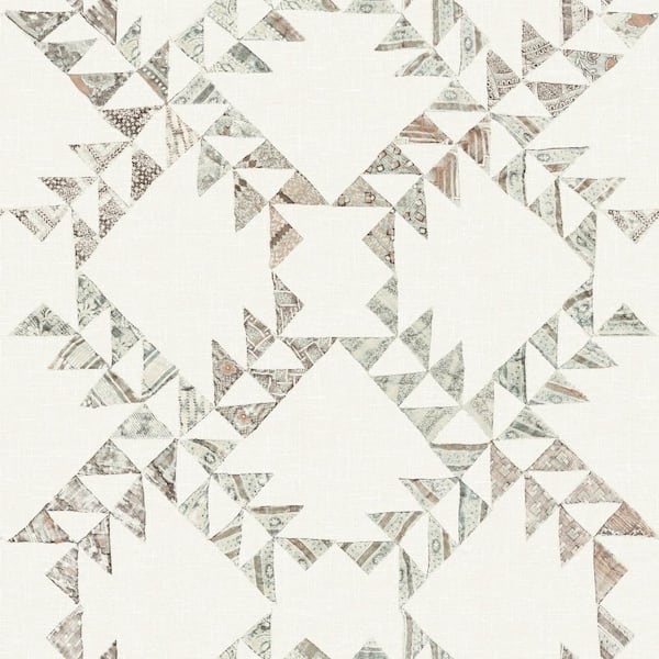 Chesapeake 20.50 in. W x 396 in. L Light Brown Scrap Quilt Wallpaper