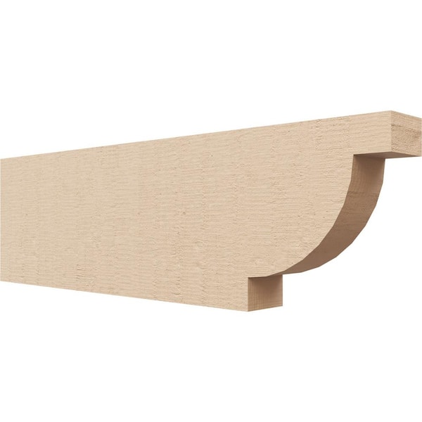 Ekena Millwork 2-in. x 6-in. x 20-in. Alpine Woodgrain, Primed Tan Timberthane Polyurethane Rafter Tail Brace