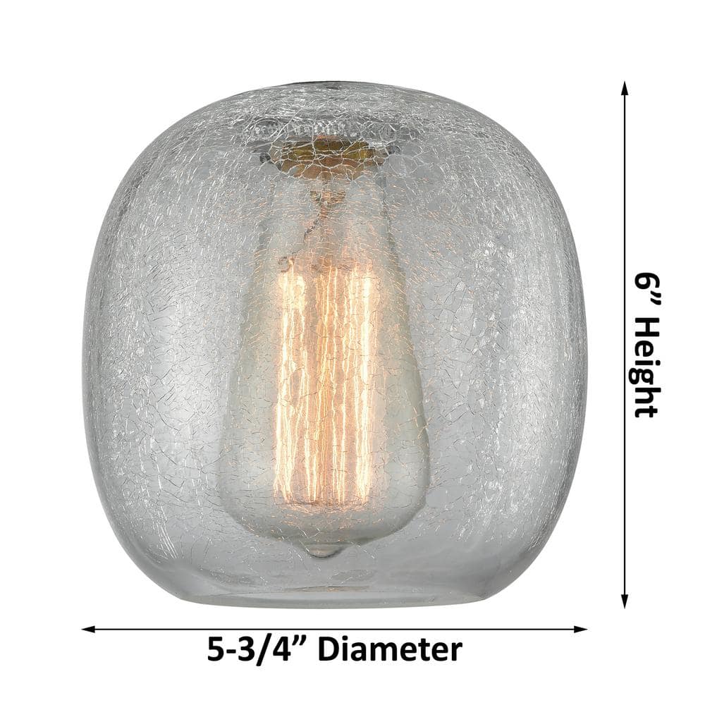 Brushed Satin Nickel Mini Drum Glass Pendant Light