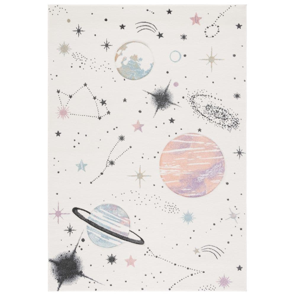 Carousel Kids 7 ft. x 9 ft. Ivory/Orange Galaxy Area Rug price history on PriceWatchPro