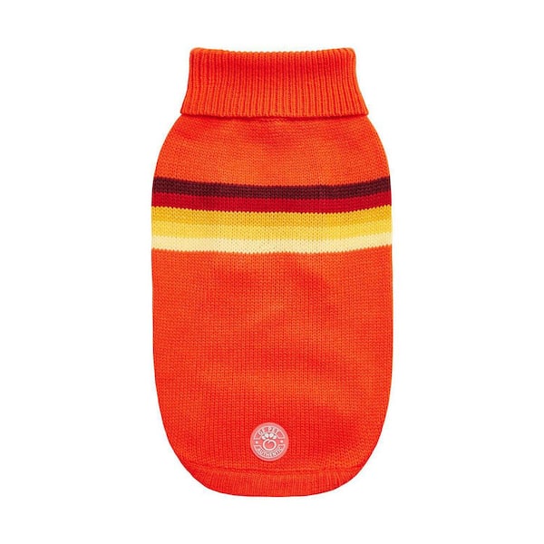 GF PET Medium Orange Retro Sweater for Dogs