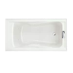 Evolution 60 in. x 32 in. Whirlpool Tub with EverClean Right Hand Drain in White