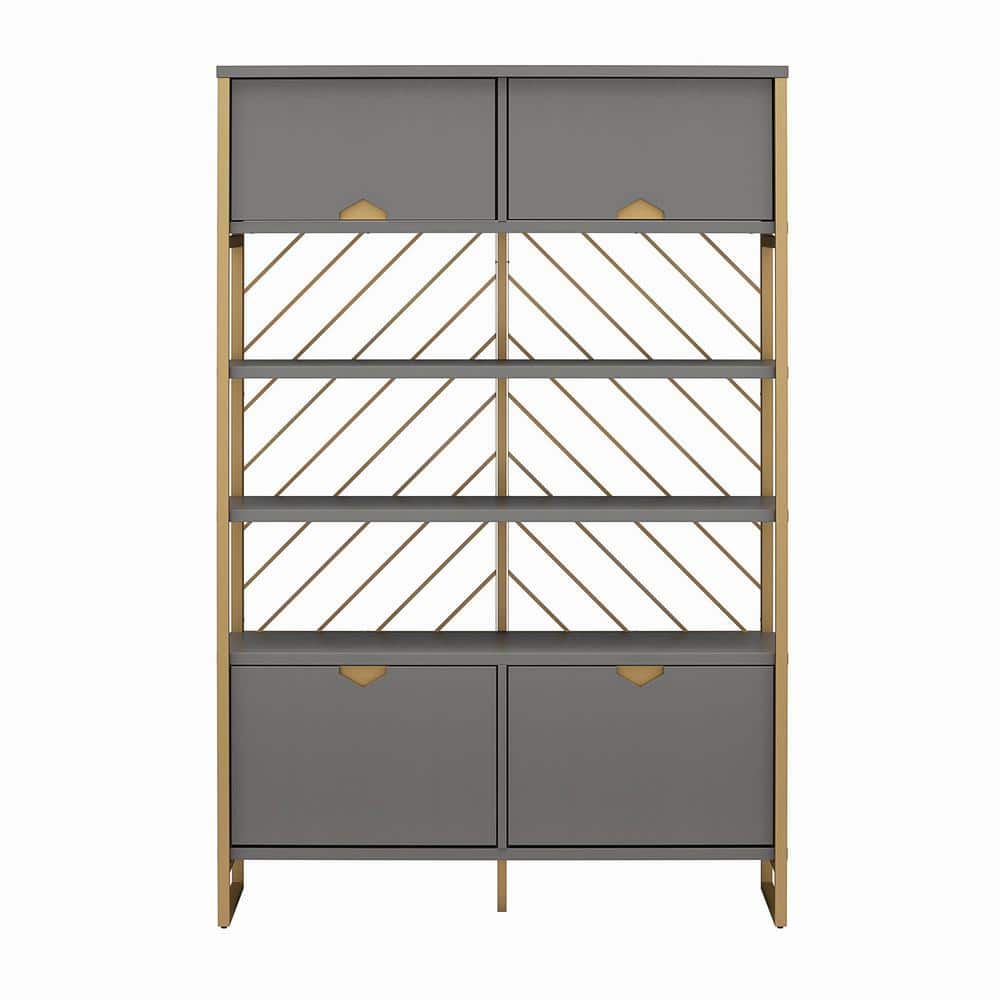 CosmoLiving by Cosmopolitan Brielle 72 in. Tall, Graphite Gray ...