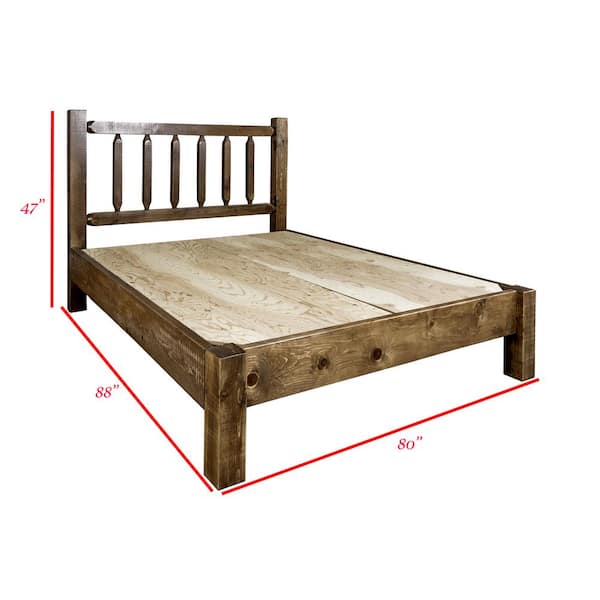 Homestead Collection Medium Brown King Platform Bed