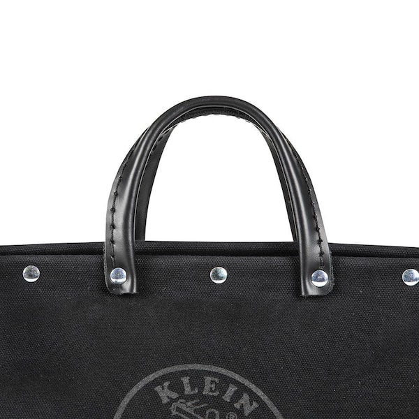 Shoulder bag 26cm black canvas, shoulder strap black web…