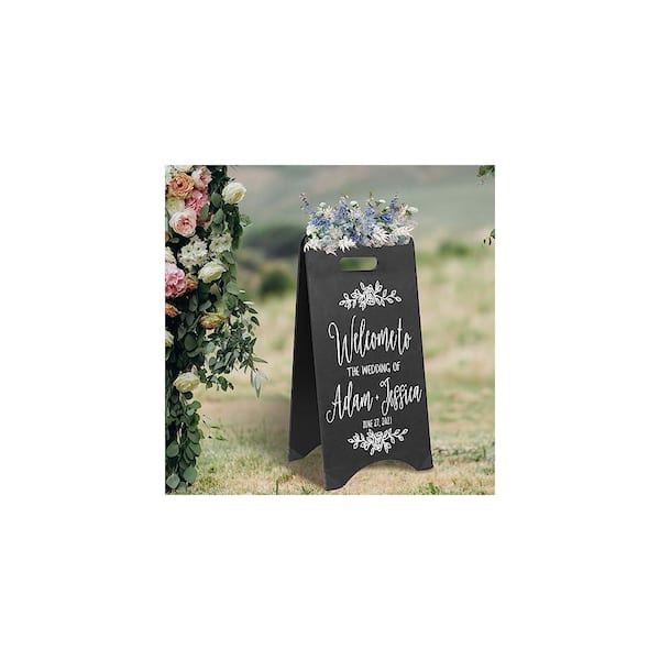 Afoxsos Double Sided A-Frame Chalkboard Sign Foldable Outdoor