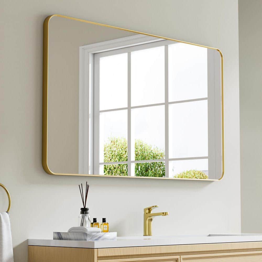 Eoviamne 55 in. W x 32 in. H Rectangular Aluminum Framed Wall
