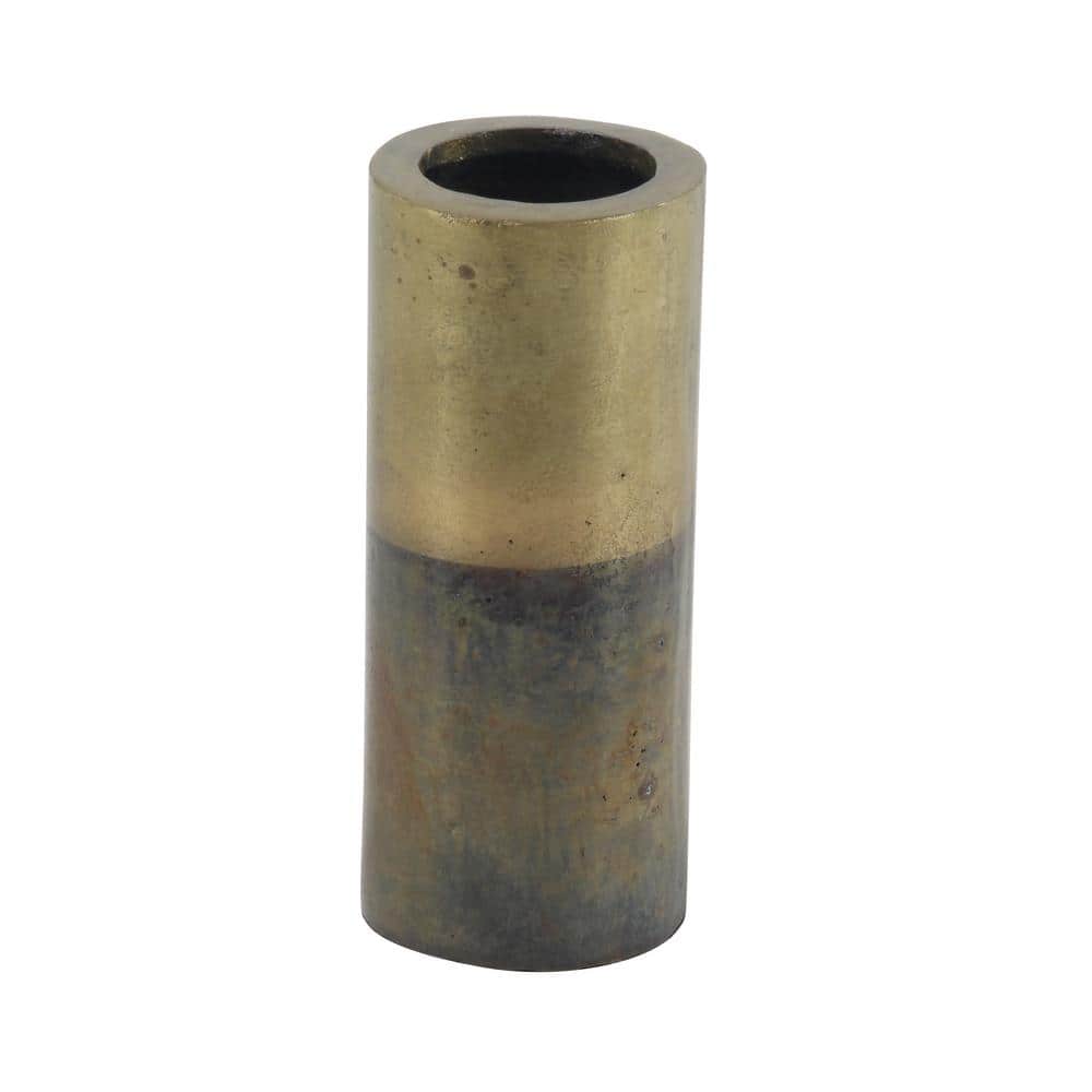10" Gold and Black Rustic Aluminum Table Vase