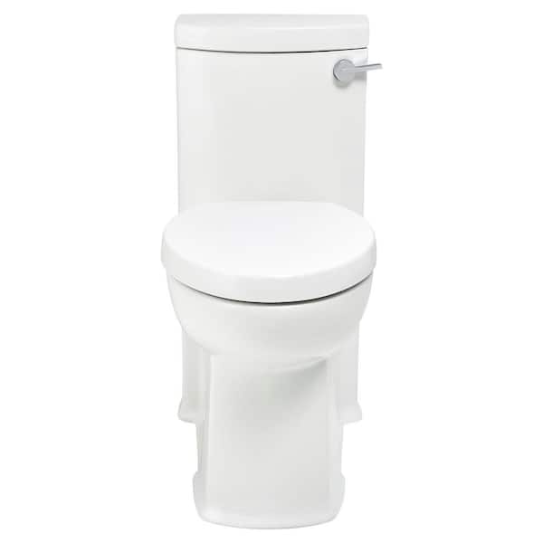 Boulevard 1-Piece 1.28/1.6 GPF Single Flush Elongated Toilet in White