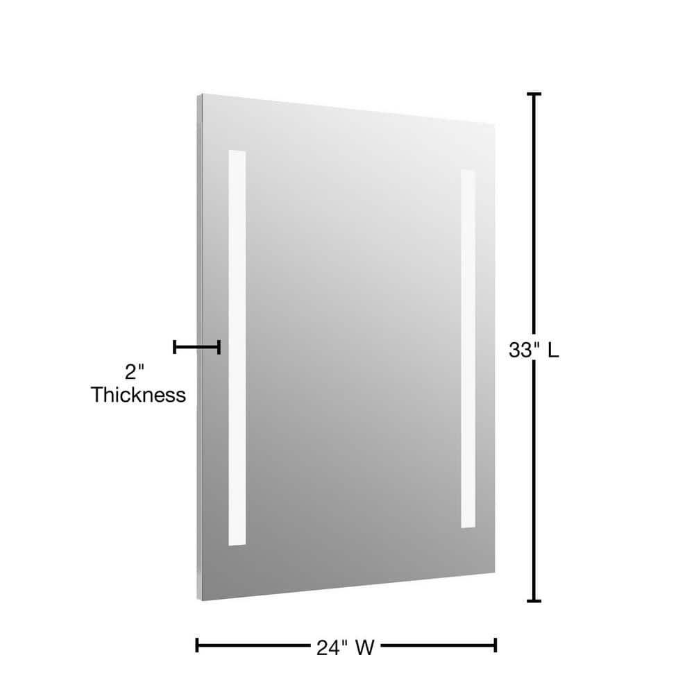 Verdera 33" x 24" Frameless LED Bathroom Vanity Mirror
