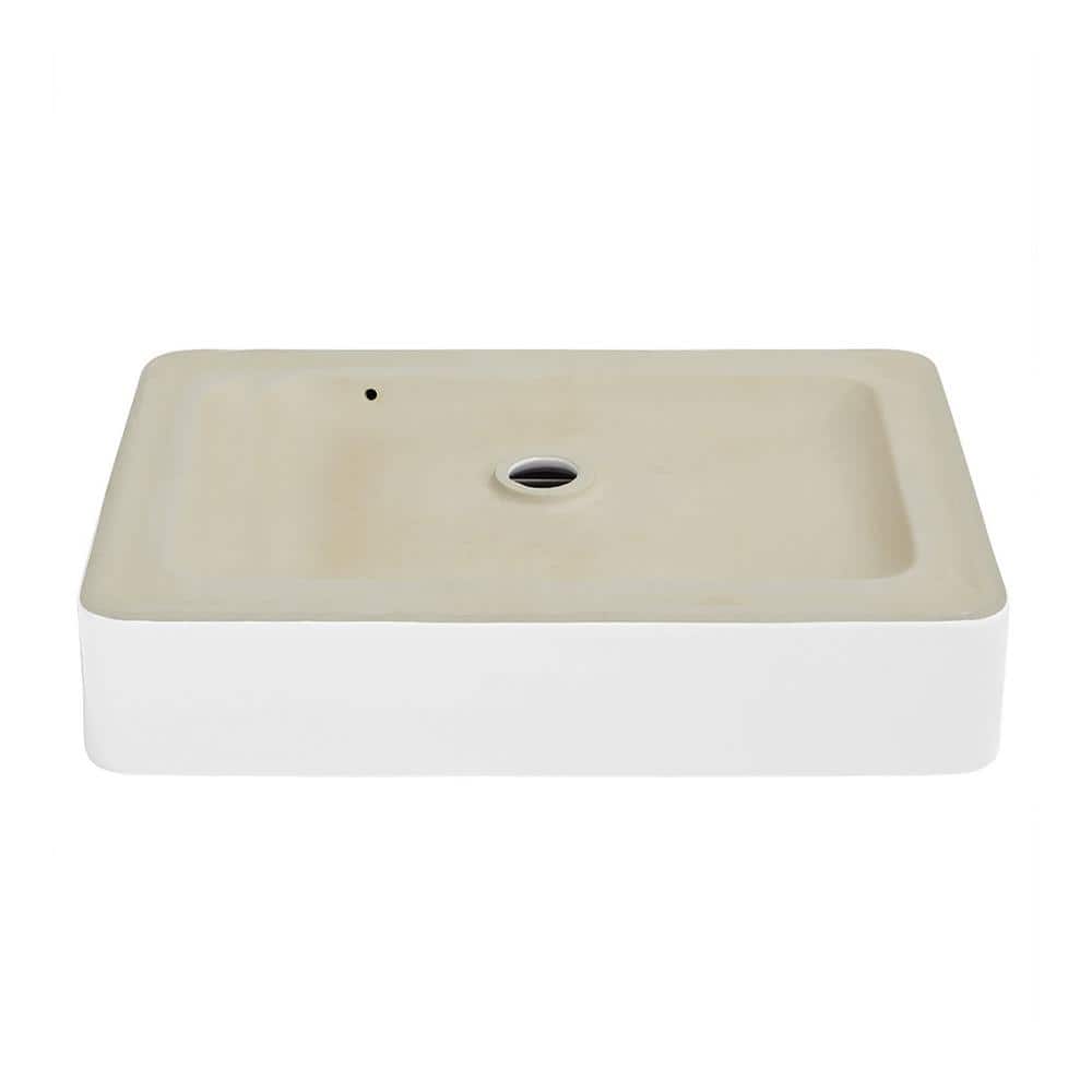 Concorde 24" White Ceramic Rectangular Vessel Sink