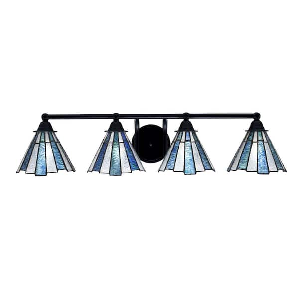 Unbranded Madison 32.5 in. 4-Light Matte Black Vanity Light