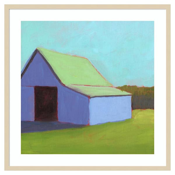 Amanti Art Homestead Barn I by Carol Young 33 in. W x 33 in. H. Wood Framed Wall Art Print Framed in Brown