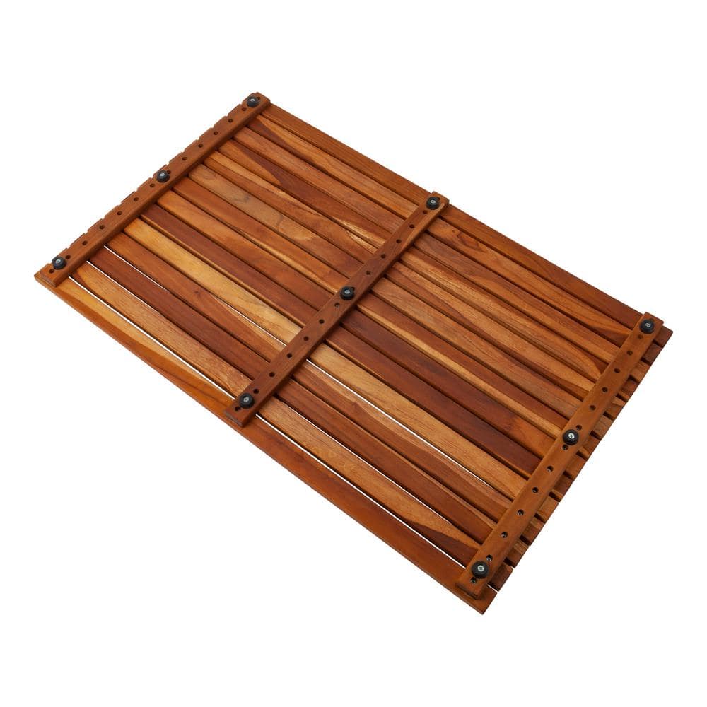 Nordic Teak 31.4" x 19.6" Slatted Shower and Bath Mat