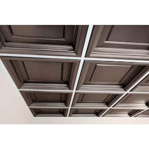 Madison Faux Tin 2 ft. x 2 ft. Lay-in Coffered Ceiling Panel (Case of 6)