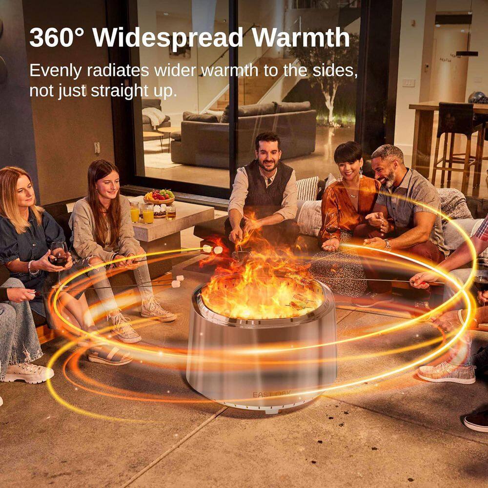 29" Stainless Steel Smokeless Outdoor Fire Pit