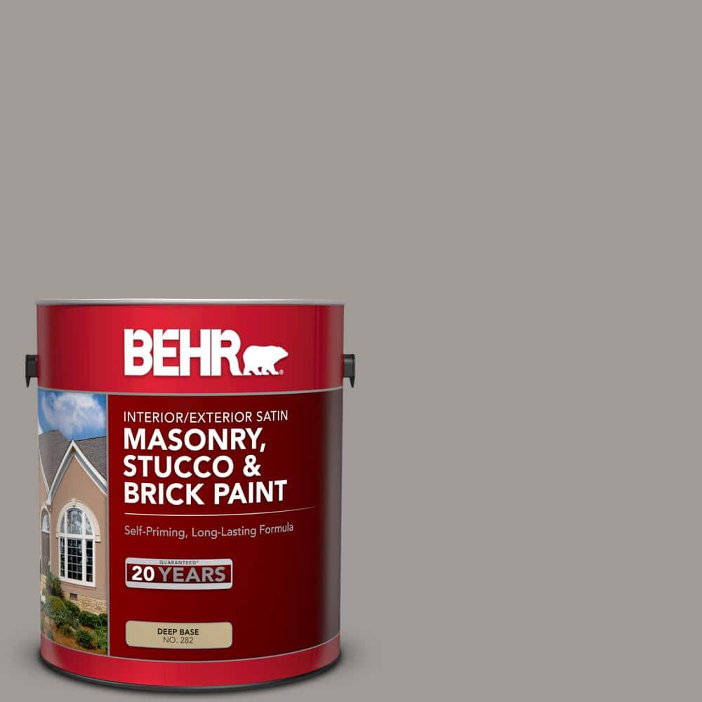 BEHR 1 Gal. #PPU18-15 Fashion Gray Satin Interior/Exterior Masonry ...