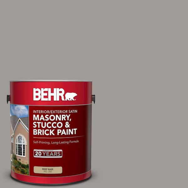 BEHR 1 Gal. #PPU18-15 Fashion Gray Satin Interior/Exterior Masonry ...