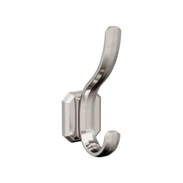 Amerock Granlyn 5-5/16 in. H Polished Nickel Double Prong Zinc Wall Hook