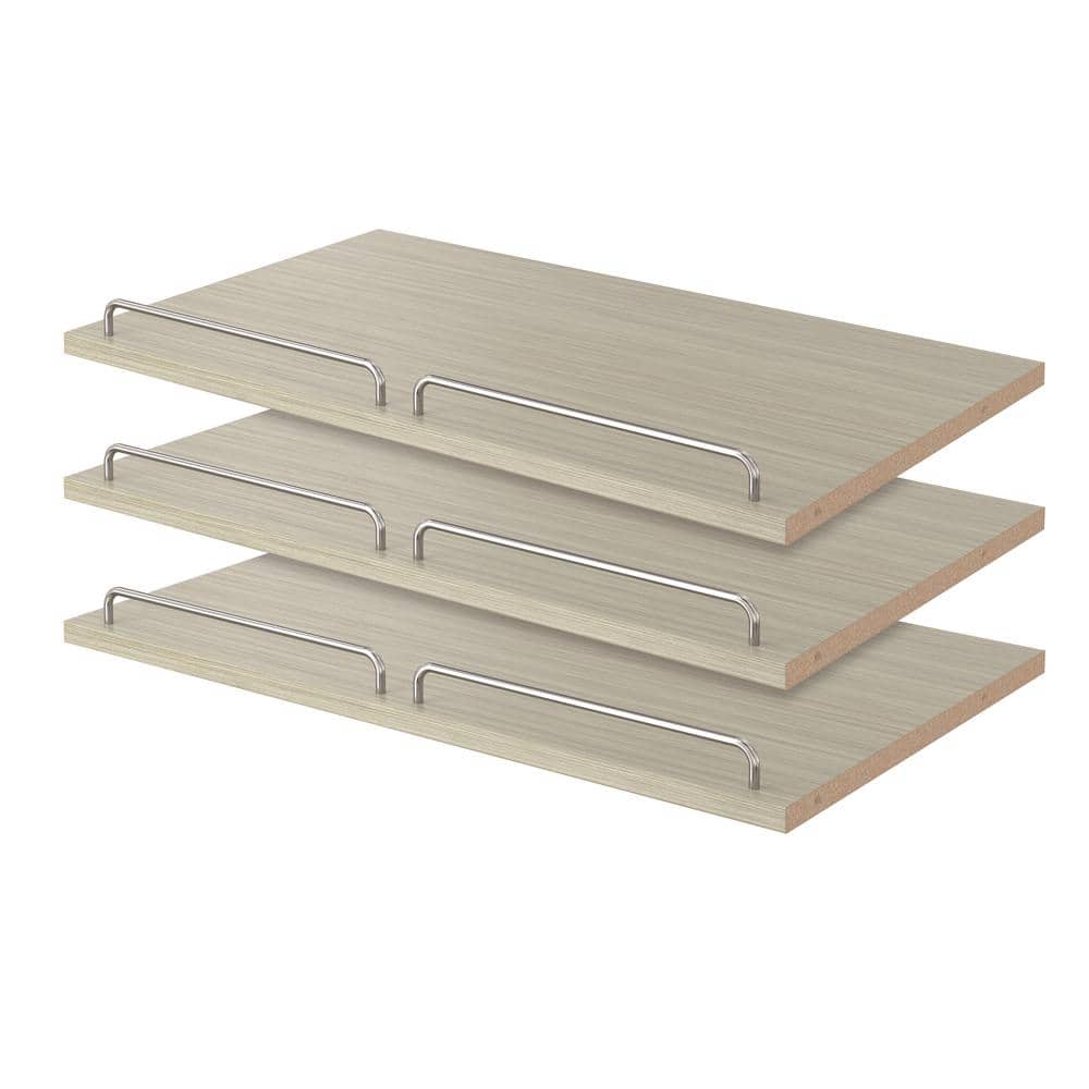 14 in. D x 24 in. W x 0.625 in. H 9-Pair Rustic Grey Shoe Shelf (3-Pack) price history on PriceWatchPro