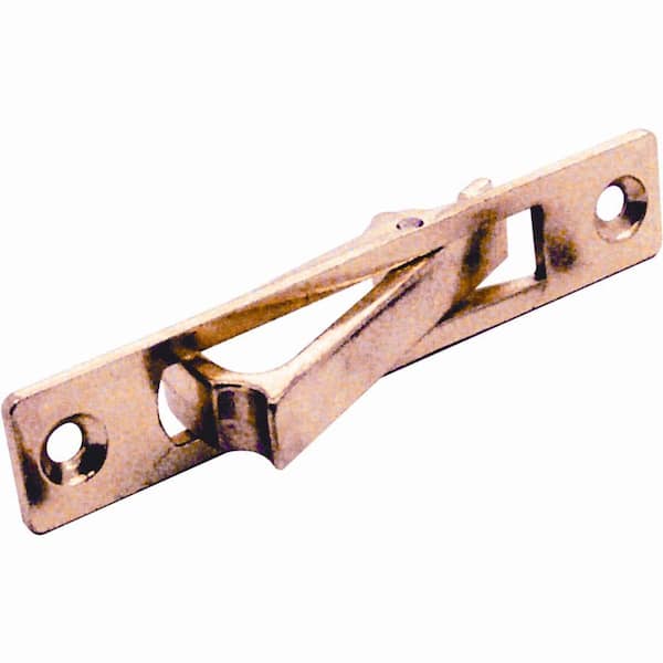 Prime-Line Pocket Door Flush Edge Pull, Polished Brass, Fasteners Included