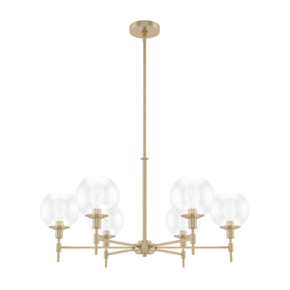 Xidane 32" Alturas Gold Metal 6-Light Chandelier