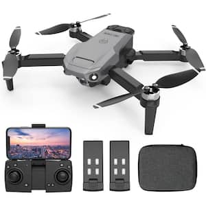 GPS Drone with Camera 4K for Adults, 5 GHz Foldable FPV, Auto Return, Follow Me, RC Quadcopter and Brushless Motor, Gray