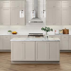 Avondale 24 in. W x 34.5 in. H Base Cabinet Flush End Panel in Dove Gray