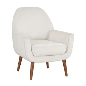 Accera Mid-Century Sea Oat Velvet Arm Chair with U-shaped Frame