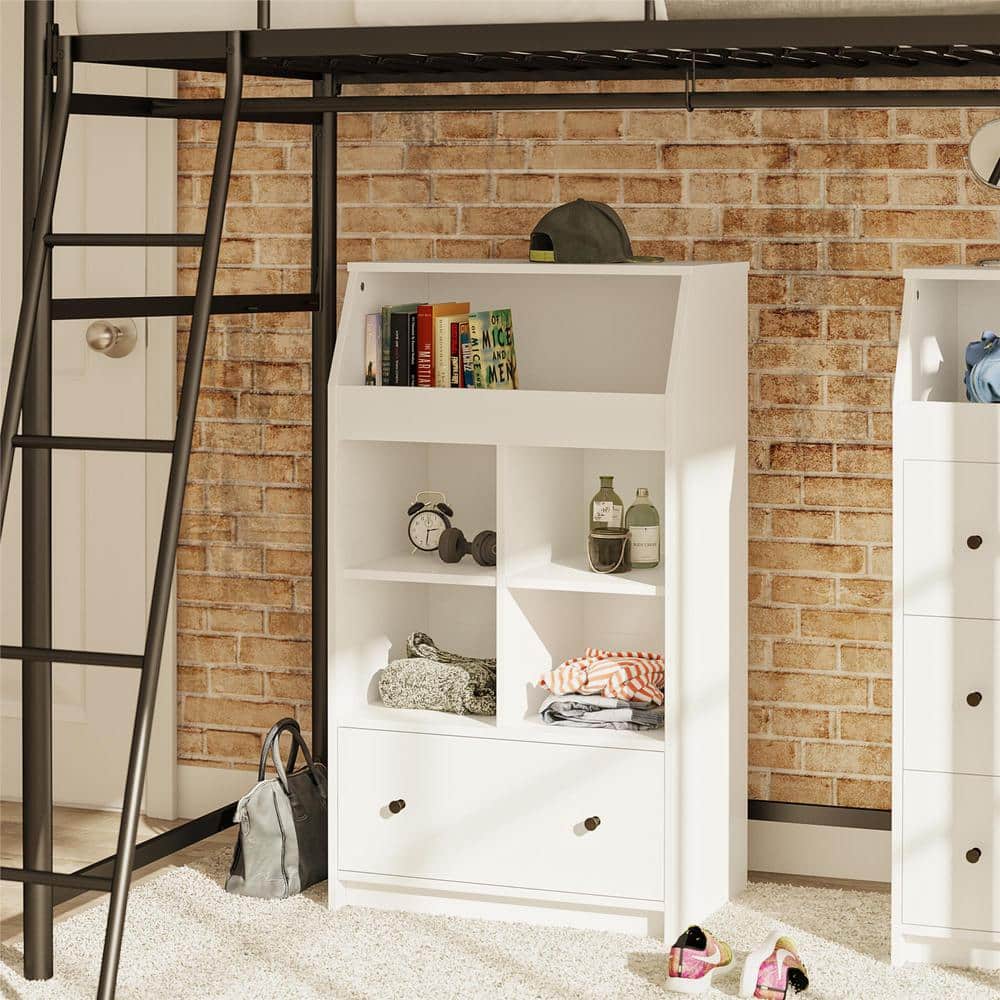 Cantell 1 Drawer Storage Tower, White, 23.70in W