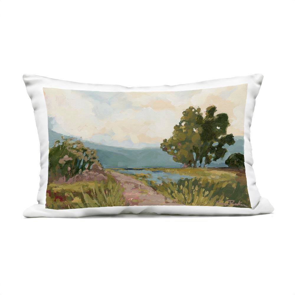 Path to Distant Countryside Green Rectangular Outdoor Throw Pillow price history on PriceWatchPro