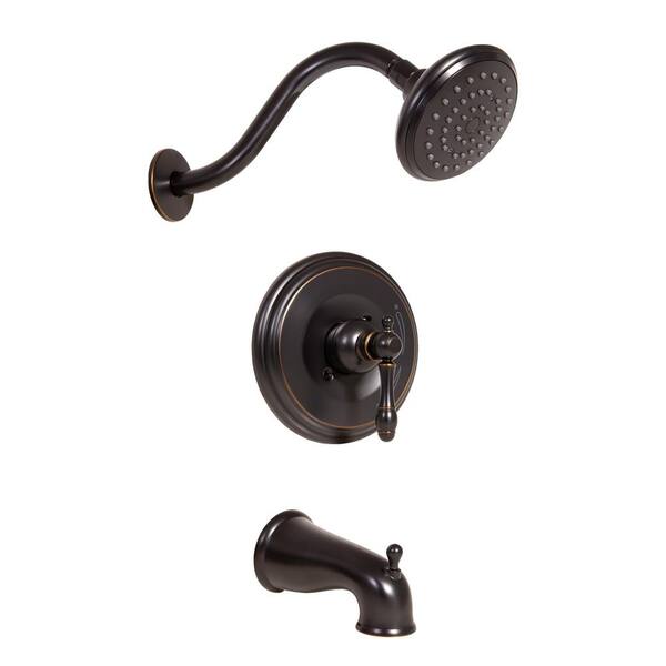 Design House Oakmont Single-Handle 1-Spray Tub and Shower Faucet in Oil Rubbed Bronze (Valve Included)