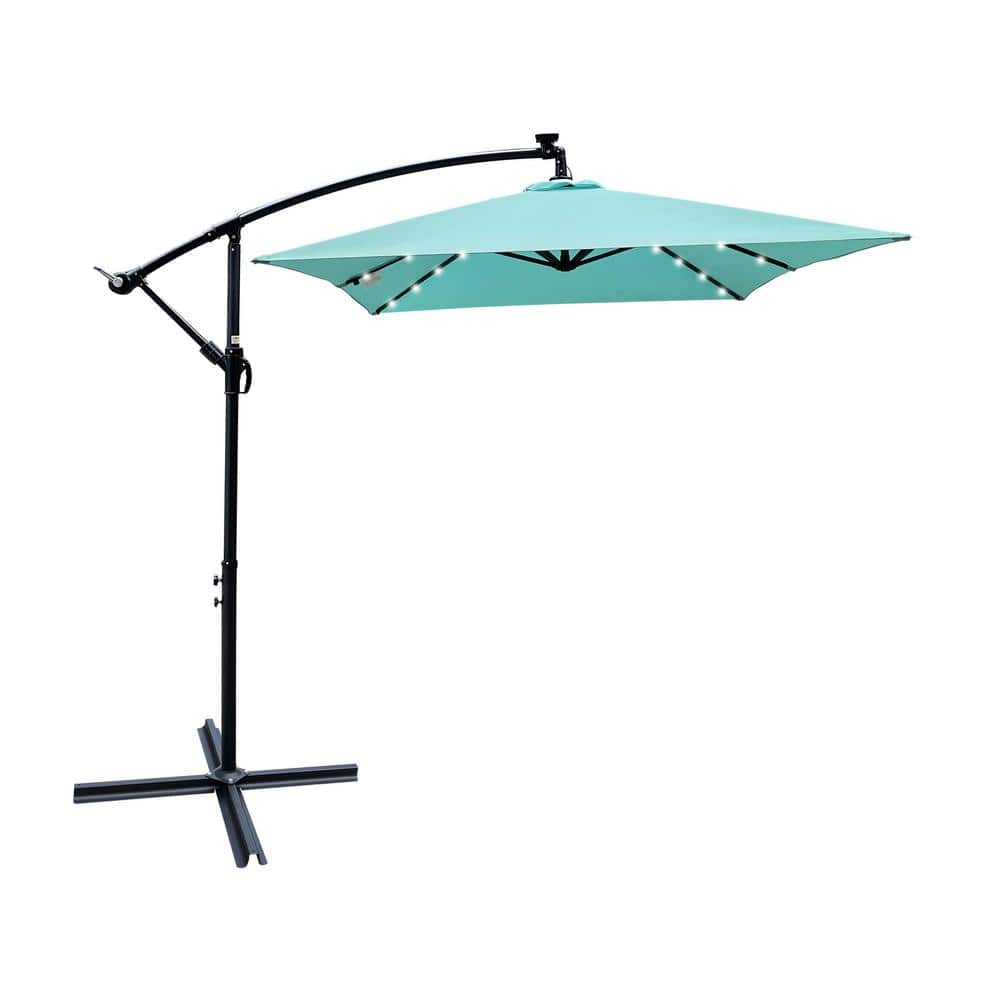 10 ft. Market Patio Outdoor Umbrella Solar Powered LED Lighted Sun Shade Wa