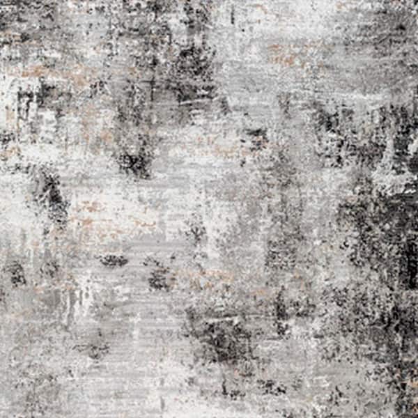 Ley Black, Gray and White Geometric 5 ft. x 7 ft. Area Rug