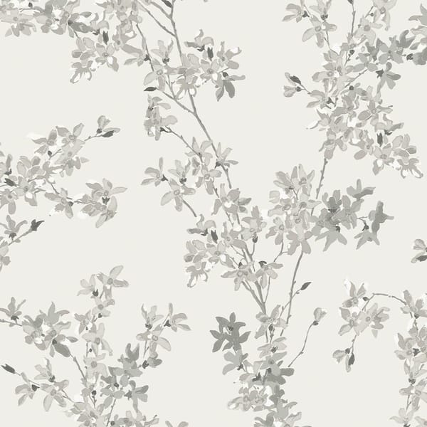 Laura Ashley Forsythia Steel Non Woven Unpasted Removable Strippable  Wallpaper 113349 - The Home Depot