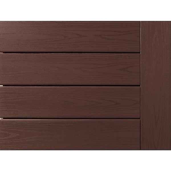 Harvest 1 in. x 6 in. x 1 ft. Kona Square Edge Advanced PVC Decking Board Sample