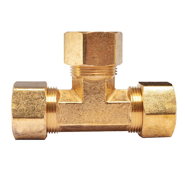 3/4 in. O.D. Comp Brass Compression Tee Fitting (3-Pack)