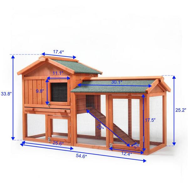 Wooden Rabbit Hutch Nyeekoy 82.5