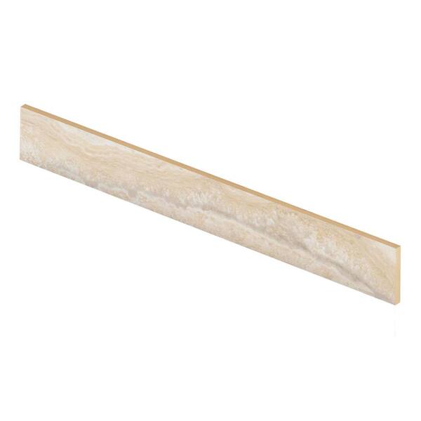 Cap A Tread Aegean Travertine Natural 94 in. Long x 1/2 in. Deep x 7-3/8 in. Height Vinyl Riser to be Used with Cap A Tread