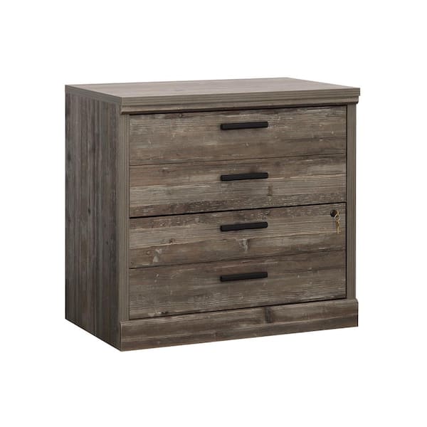 SAUDER Aspen Post Pebble Pine Lateral File Cabinet with Locking Drawers