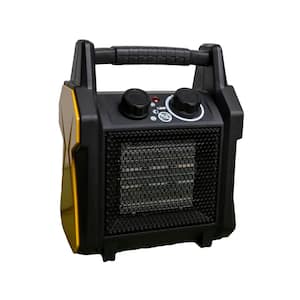 1500-Watt 12 in. Portable Electric Space Heater with Ceramic Heating Element and Adjustable Thermostat, 5120 BTU