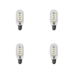 40-Watt Equivalent T14 Dimmable Spiral Filament Clear Glass E26 Vintage Edison LED Light Bulb, Warm White (4-Pack)