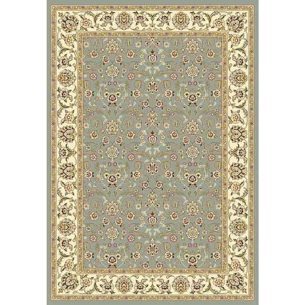SAFAVIEH Lyndhurst Light Blue/Ivory 5 ft. x 8 ft. Border Area Rug