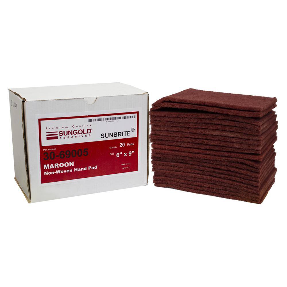 3M 07447 Red Maroon Scotch Brite General Purpose Hand scuff Pad 20 pads Per box 